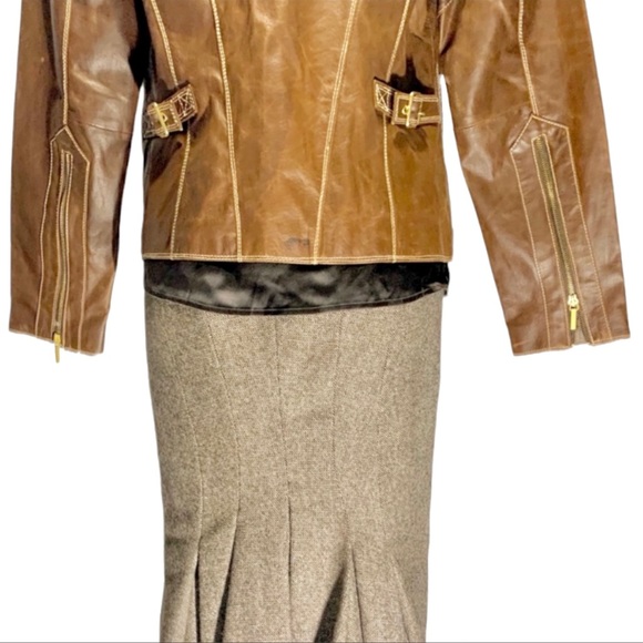 Leather Moto $300 a.n.a Coat Jacket - Picture 4 of 6